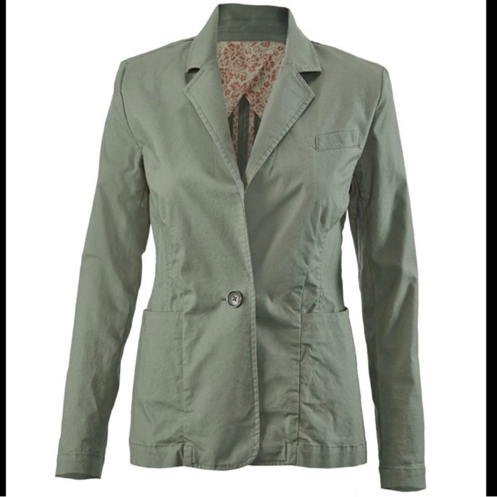 CAbi Olive Green MilitaryJacket Blazer style #207 Lightweight sz small